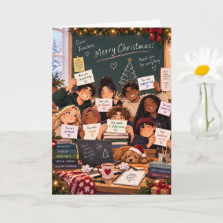 Teacher Christmas, Merry Christmas From Students Card