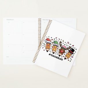 Teacher Christmas Pencils Teacher Life Merry Xmas  Planner