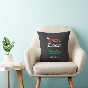 Teacher Christmas Thank You Xmas Appreciation Gift Throw Pillow