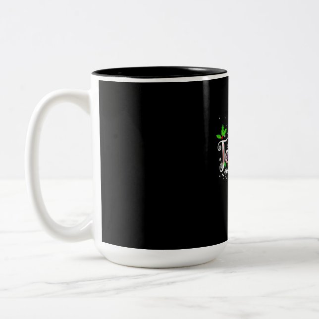 Teacher Christmas Two-Tone Coffee Mug (Left)