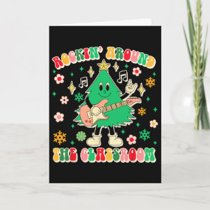 Teacher Christmas Xmas Vibes Rockin' Around The Cl Card