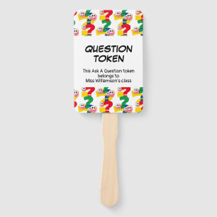 Teacher Classroom Management ASK A QUESTION TOKEN Hand Fan