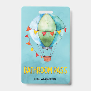Teacher Classroom School Bathroom Pass Badge