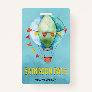 Teacher Classroom School Bathroom Pass Badge