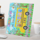 Teacher Classroom Welcome Sign Cute Animals on Bus