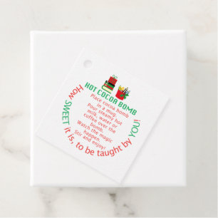 Teacher Cocoa bomb tag, Hot cocoa bomb directions Favour Tags