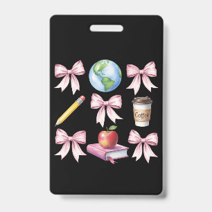 Teacher Coffee Bow Cute Appreciation Gifts  Badge
