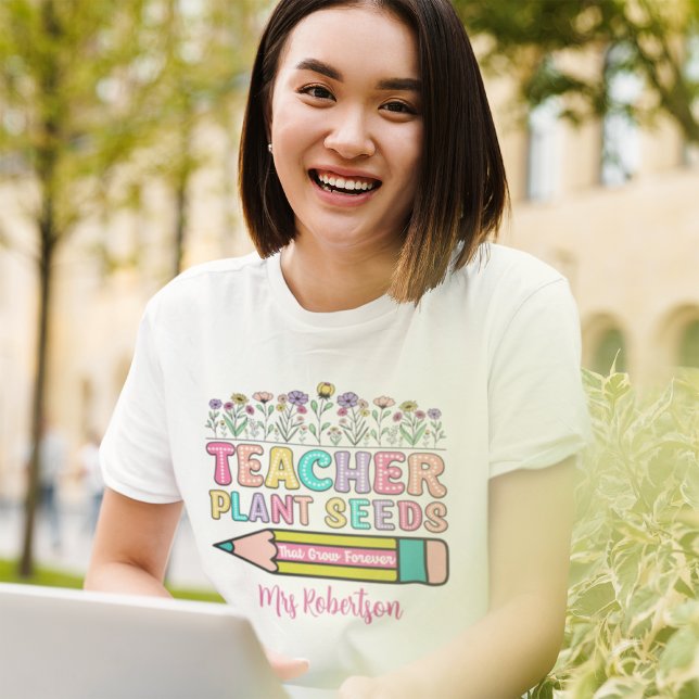  Teacher colourful retro quote t-shirt (Creator Uploaded)