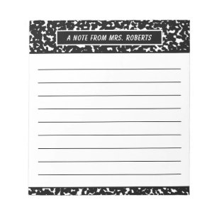 Teacher Composition Book Lined Notepad