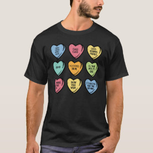 Teacher Conversation Hearts Valentines Day Women M T-Shirt