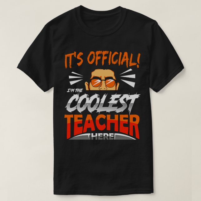 Teacher Coolest Teacher T-Shirt (Design Front)