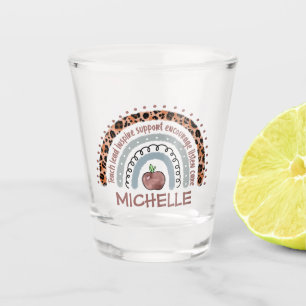 Teacher Core Values Rainbow Shot Glass