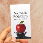 Teacher Creative Apple Splash Professional Business Card<br><div class="desc">Teacher Creative Apple Splash Professional Business Cards.</div>