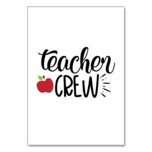 Teacher Crew Table Number