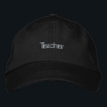 Teacher Custom text Professional Cap Elegant Hat<br><div class="desc">Showcase your passion for education with our Teacher Text Embroidered Cotton Hat. Perfect for educators who want to blend comfort and style,  this hat is an excellent addition to your wardrobe.</div>