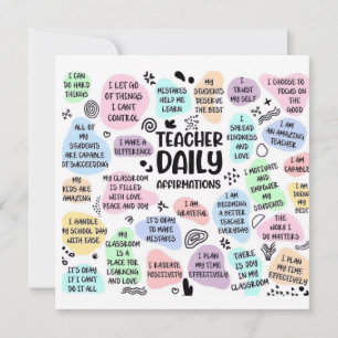 Teacher Daily Thank You Card