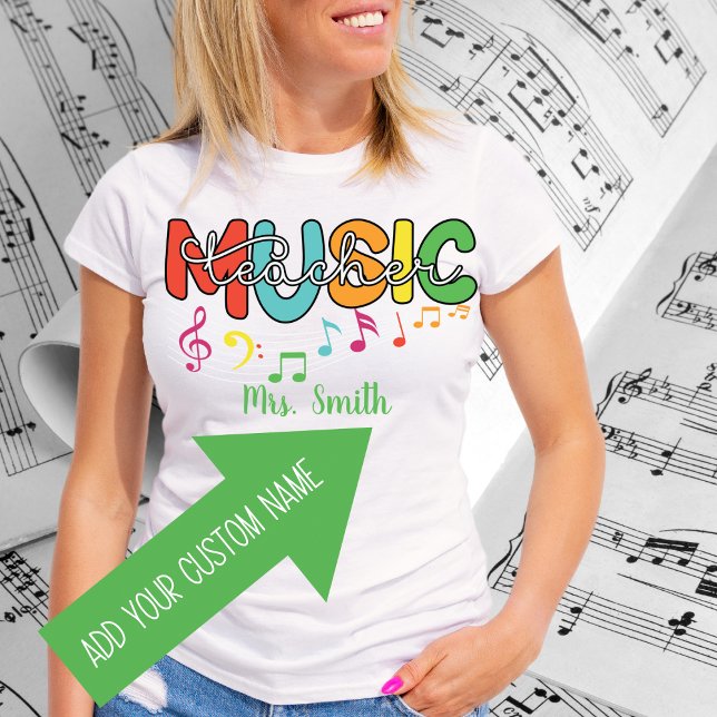 Teacher de musique Tshirt personnalisable (Créateur téléchargé)