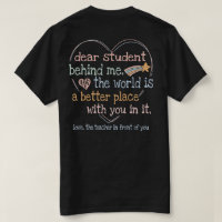 Teacher Dear Student Behind Me Heart Love