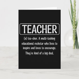 Teacher Definition - Funny Teacher Card