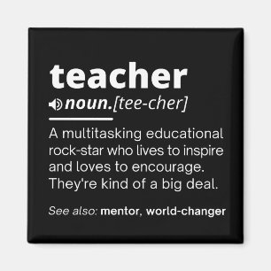 Teacher Definition - Funny Teaching School Teacher Magnet