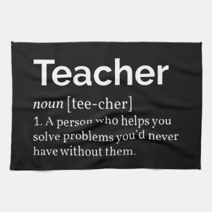 Teacher Definition Kitchen Towel