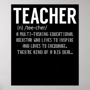 Teacher Definition Teacher Appreciation Poster