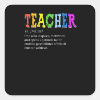 Teacher Definition Teacher Appreciation Square Sticker