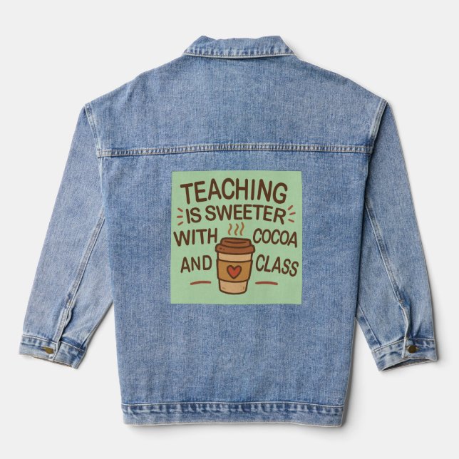 teacher denim jacket (Back)