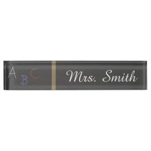 Teacher Desk Nameplate chalkboard Personalize Name