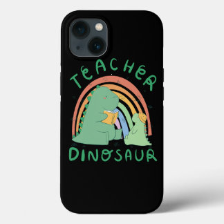 Teacher Dinosaur Positive Rainbow Teacher Cute Mot iPhone 13 Case