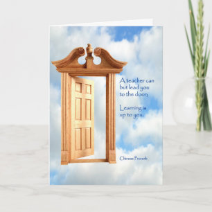 Teacher Door Thank You Card