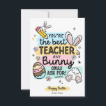 Teacher Easter Appreciation Happy Easter Card<br><div class="desc">Make Easter extra special with our customizable printable tags! Add a personal touch to your gifts with a heartfelt message.</div>