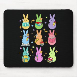 Teacher Easter Bunny Happy Easter Egg Groovy Stude Mouse Pad