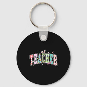 Teacher easter day funny teacher rabbit keychain