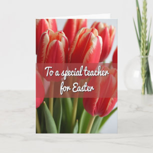 Teacher Easter Flower Card