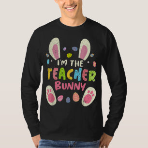 Teacher Easter Matching Family Party Bunny Face Co T-Shirt