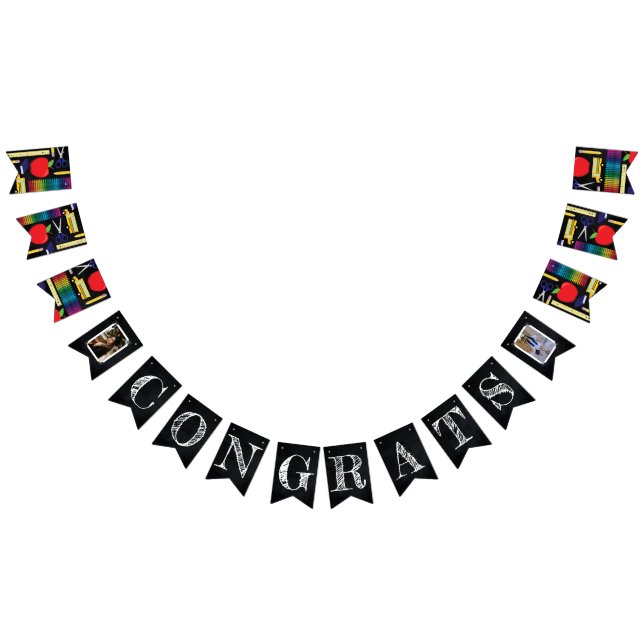 Teacher Education Chalkboard Graduation Bunting Flags (All)