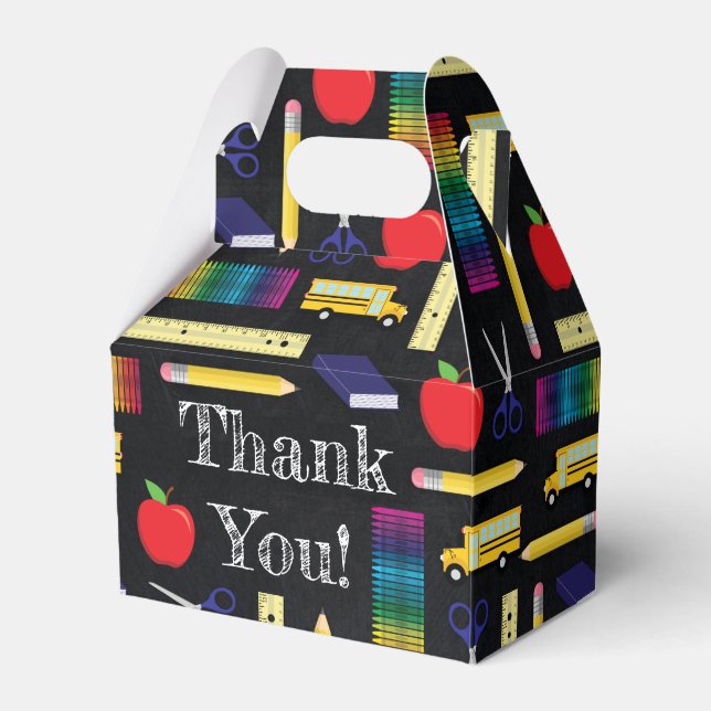 Teacher Education Chalkboard Graduation Gable Favor Box (Front Side)