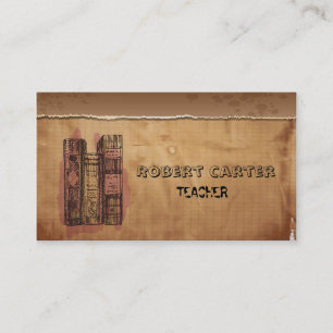Teacher Education School Class Master Notes Business Card
