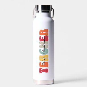 Teacher-Education-Teaching-Retro-Funny Water Bottle
