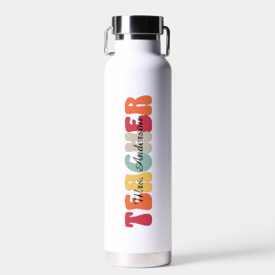 Teacher-Education-Teaching-Retro-Funny Water Bottle