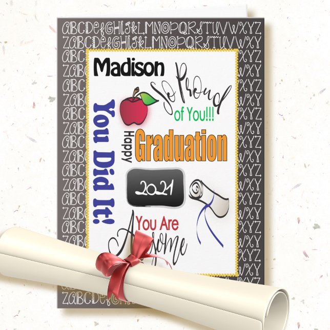 Teacher Educator Graduation Modern Congratulations Card (Creator Uploaded)