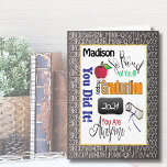 Teacher Educator Graduation Modern Congratulations Card<br><div class="desc">Let that graduate know how proud you are with this modern card that you can personalize with their name and graduation year!</div>