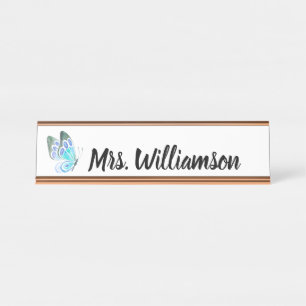 Teacher Educator Professional Butterfly Desk Name Plate