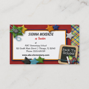 Teacher Elementary School Business Card