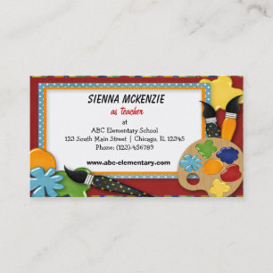 Teacher Elementary School Business Card