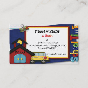 Teacher Elementary School Business Card