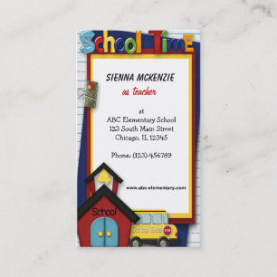 Teacher Elementary School Business Card