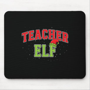 Teacher Elf Christmas Family Matching Group Xmas T Mouse Pad