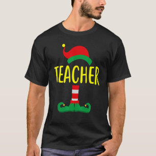 Teacher ELF Matching Family Christmas Pajama Holi T-Shirt